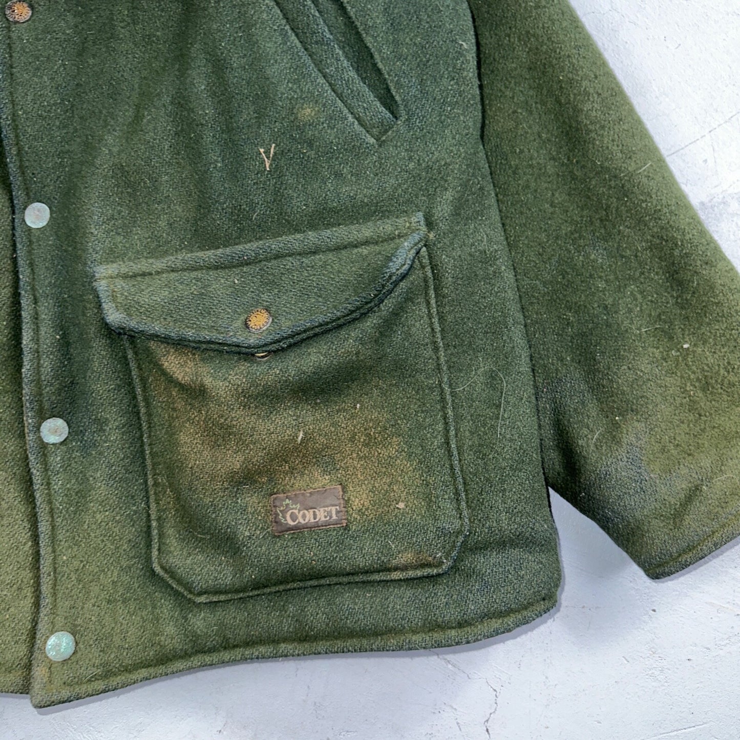 VTG Codet Wool Jacket Mackinaw Hunting Reversible Green Orange Outdoor Men’s L