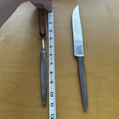 2 VTG Eickhorn Roneusil SIBYLLE Stainless German Flatware Carving Knife Set MCM