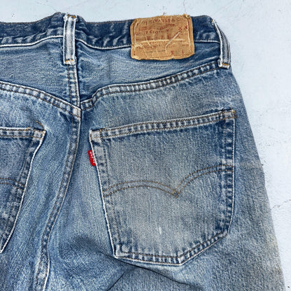 Levis 501 Vintage 80s Redline Selvedge USA XX Jeans Light Wash 32x31 Act 29x27