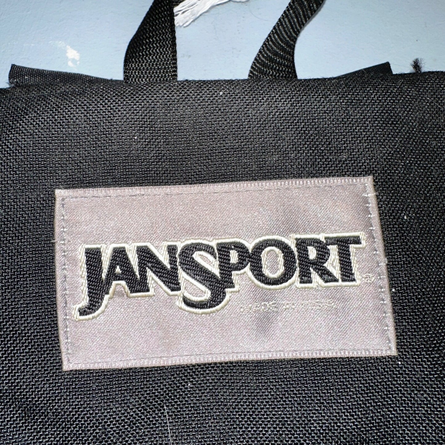 Jansport VTG Made in USA Black Red Backpack 90s 1990s Basic Full Zip Around