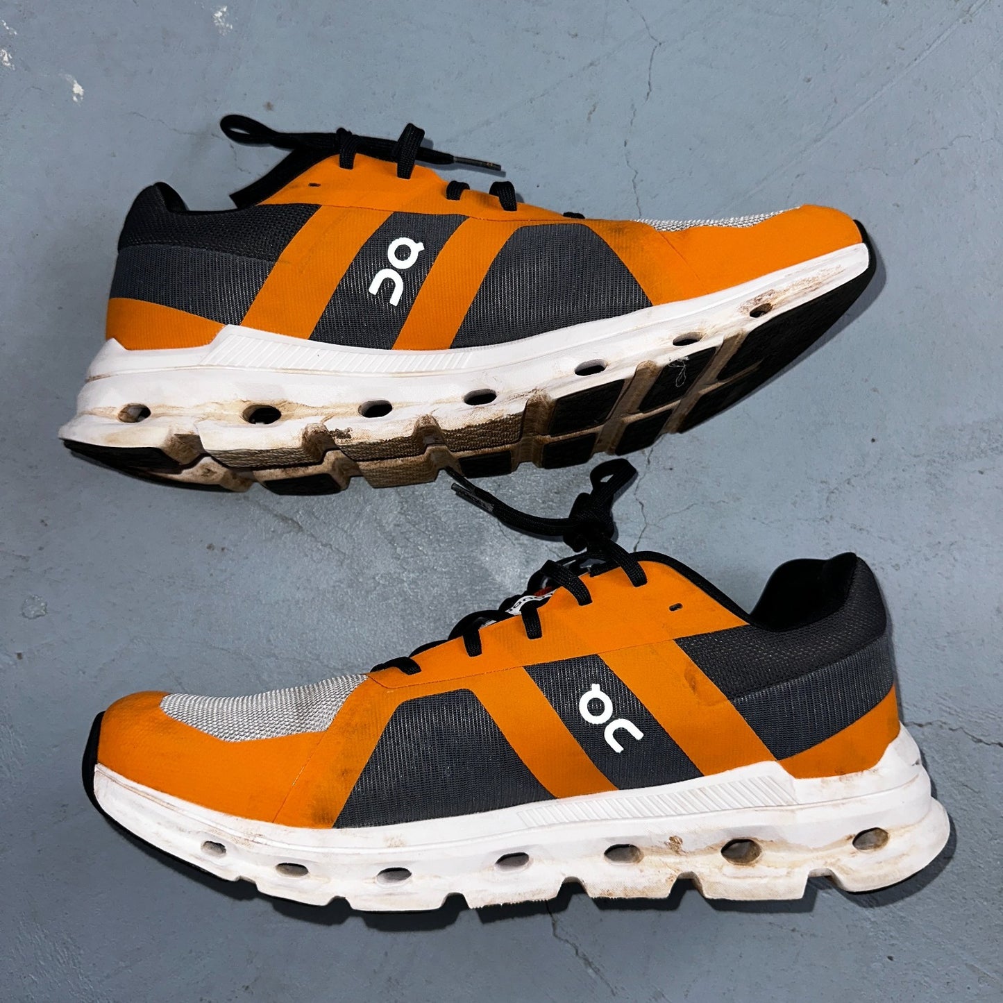 On Cloud Cloud Runner Running Shoes Men’s Sz 12 Orange Gray Athletic Trainers