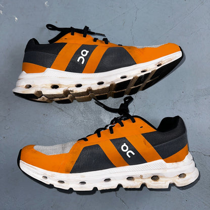 On Cloud Cloud Runner Running Shoes Men’s Sz 12 Orange Gray Athletic Trainers