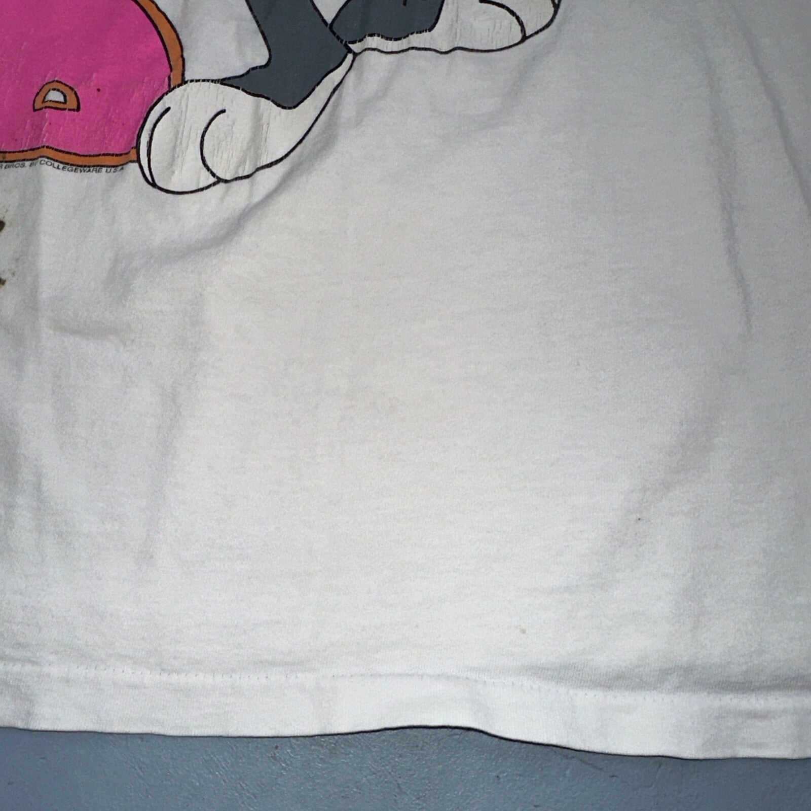 Vintage Bugs Bunny Tee XL 90s College Ware Single Stitch Looney Tunes Shirt