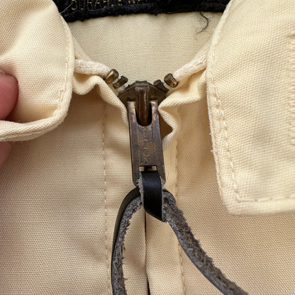 Vintage Work Jacket Men's Yellow Full Zip Gabardine 60s Talon 70s Chore Light