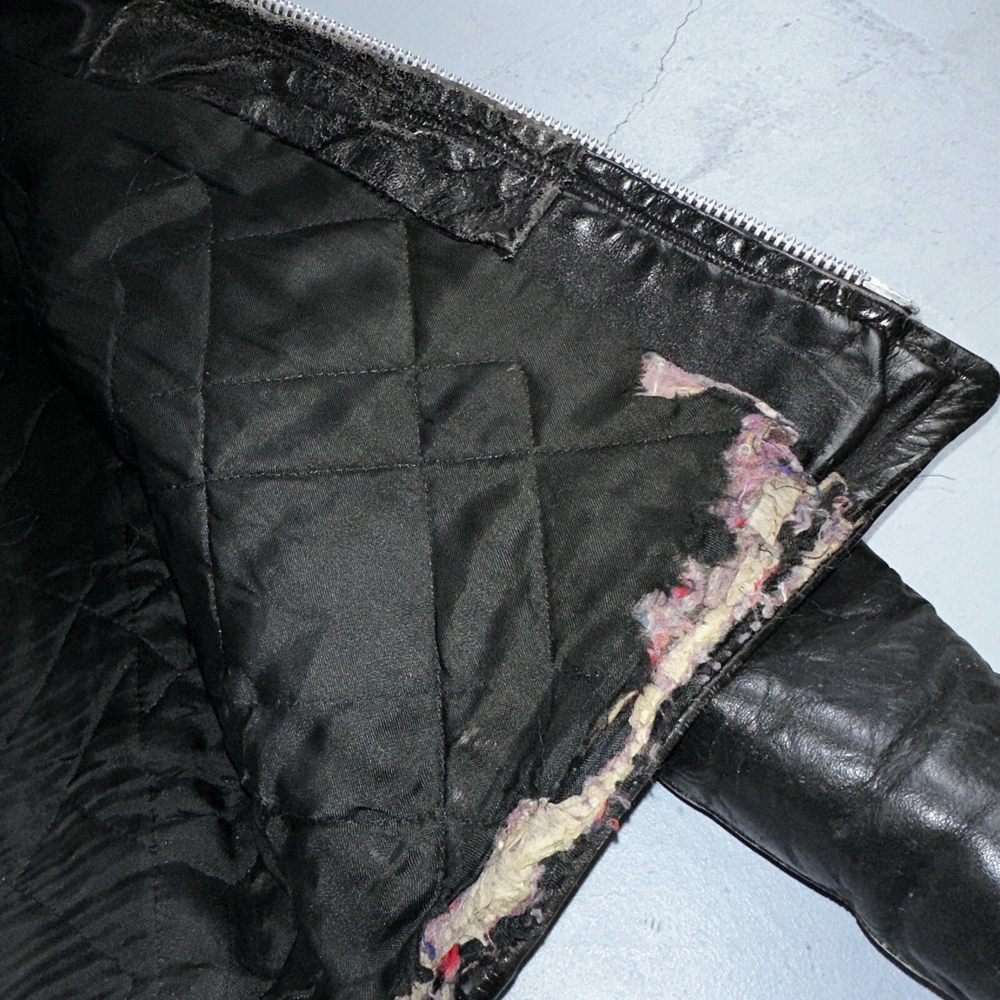 Vintage 50s 60s Black Leather Motorcycle Jacket Cafe Racer Biker 38 1950s 1960s