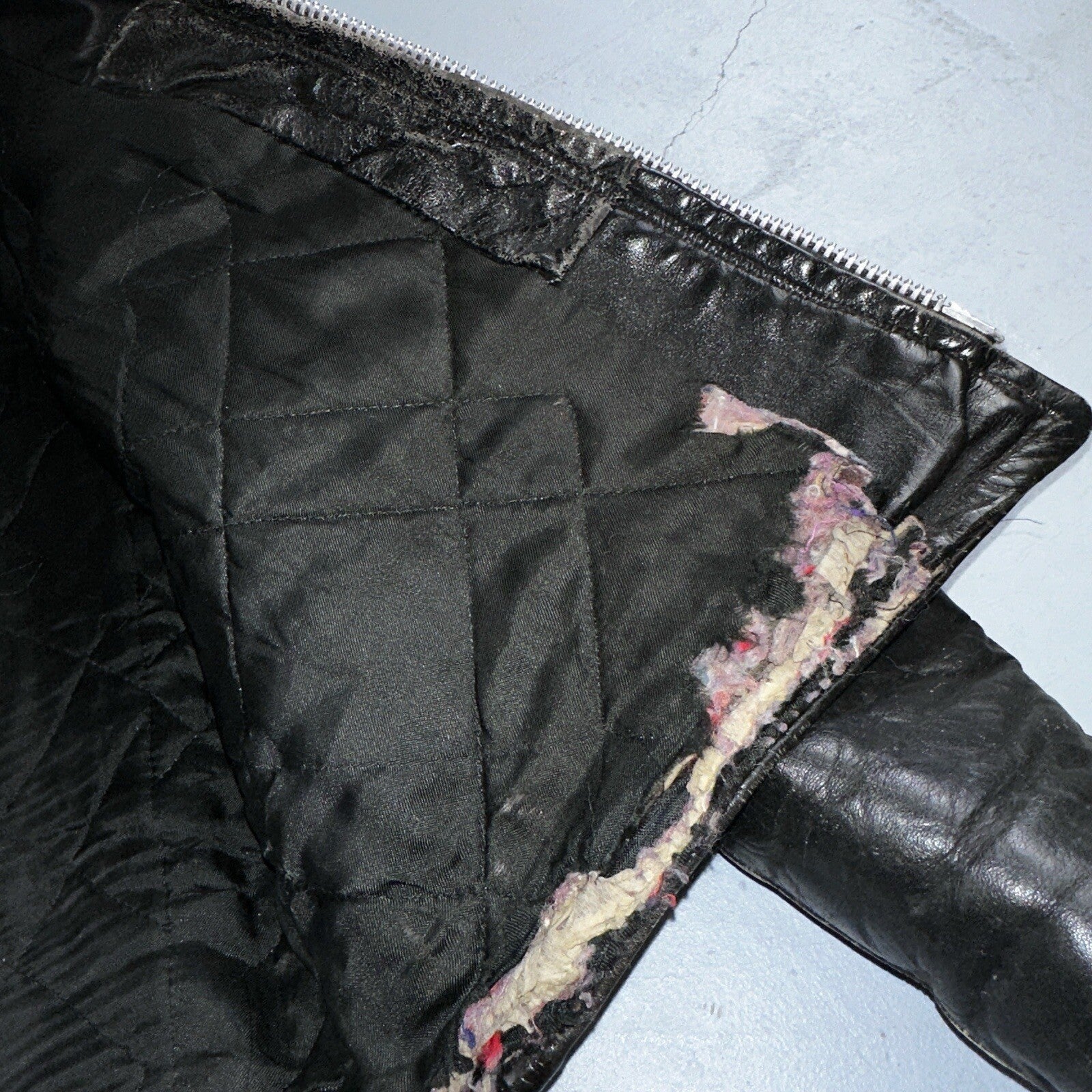 Vintage 50s 60s Black Leather Motorcycle Jacket Cafe Racer Biker 38 1950s 1960s