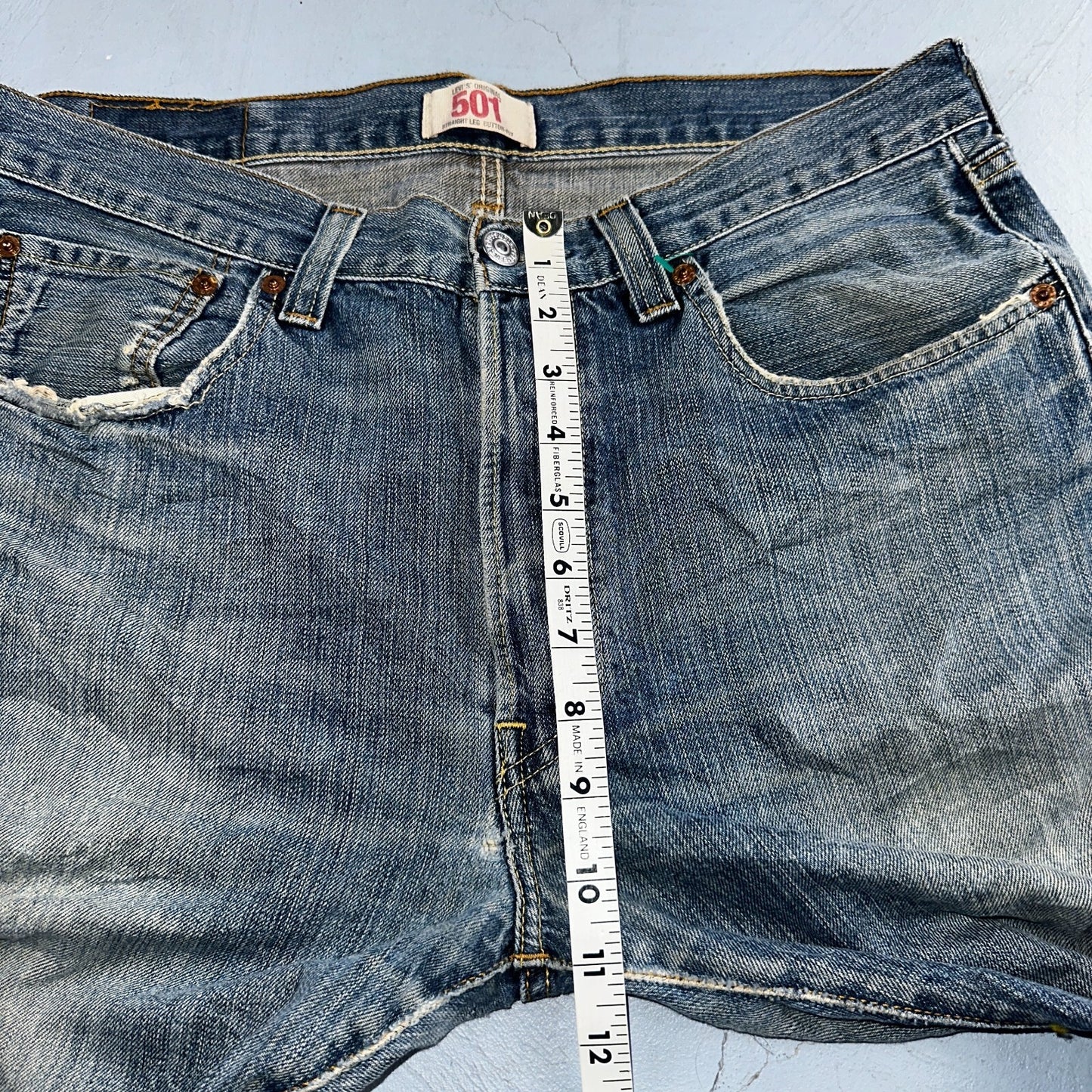 Levis 501 Vintage Y2K XX Straight Leg Jeans Blue Med Wash 33x34 Act 33x33