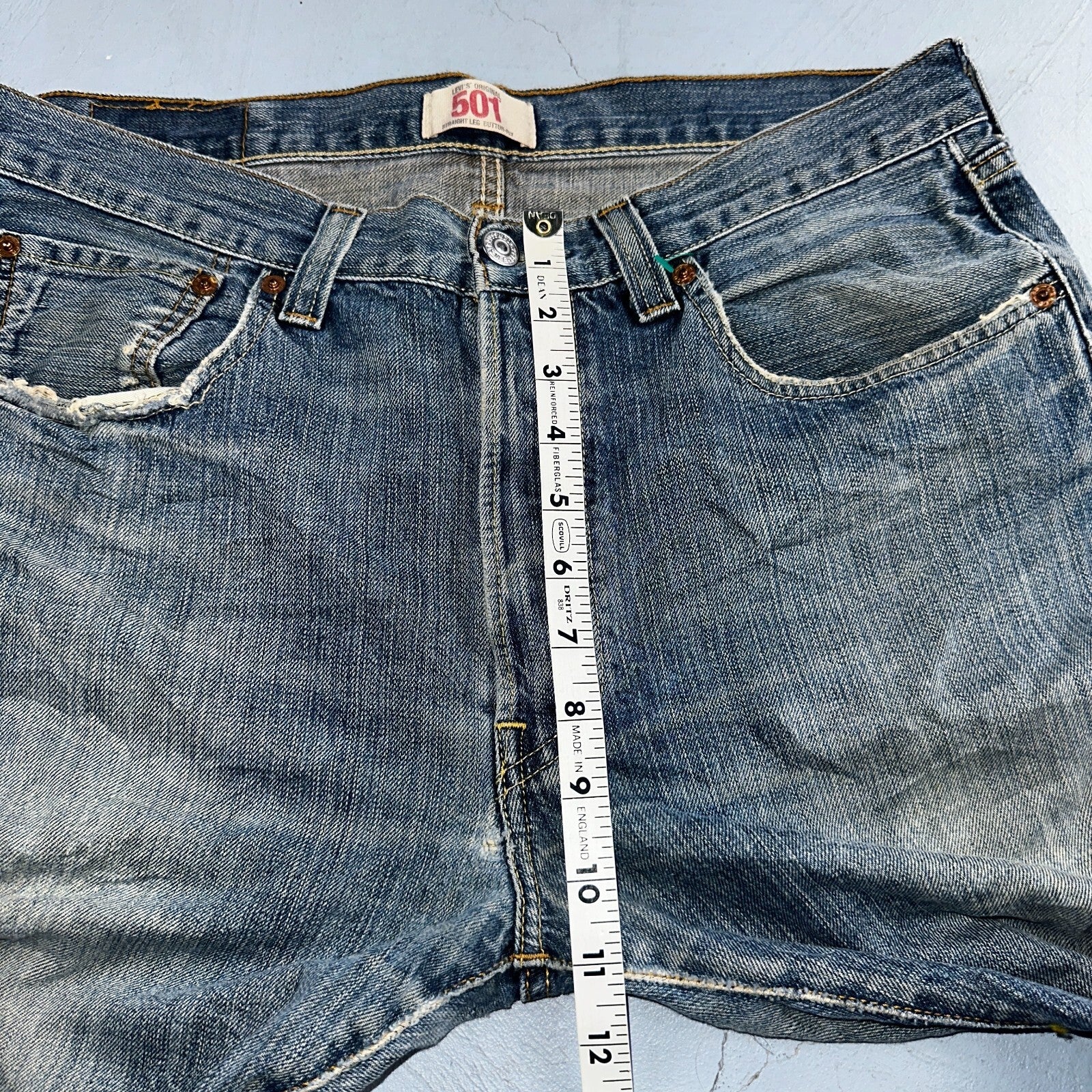 Levis 501 Vintage Y2K XX Straight Leg Jeans Blue Med Wash 33x34 Act 33x33