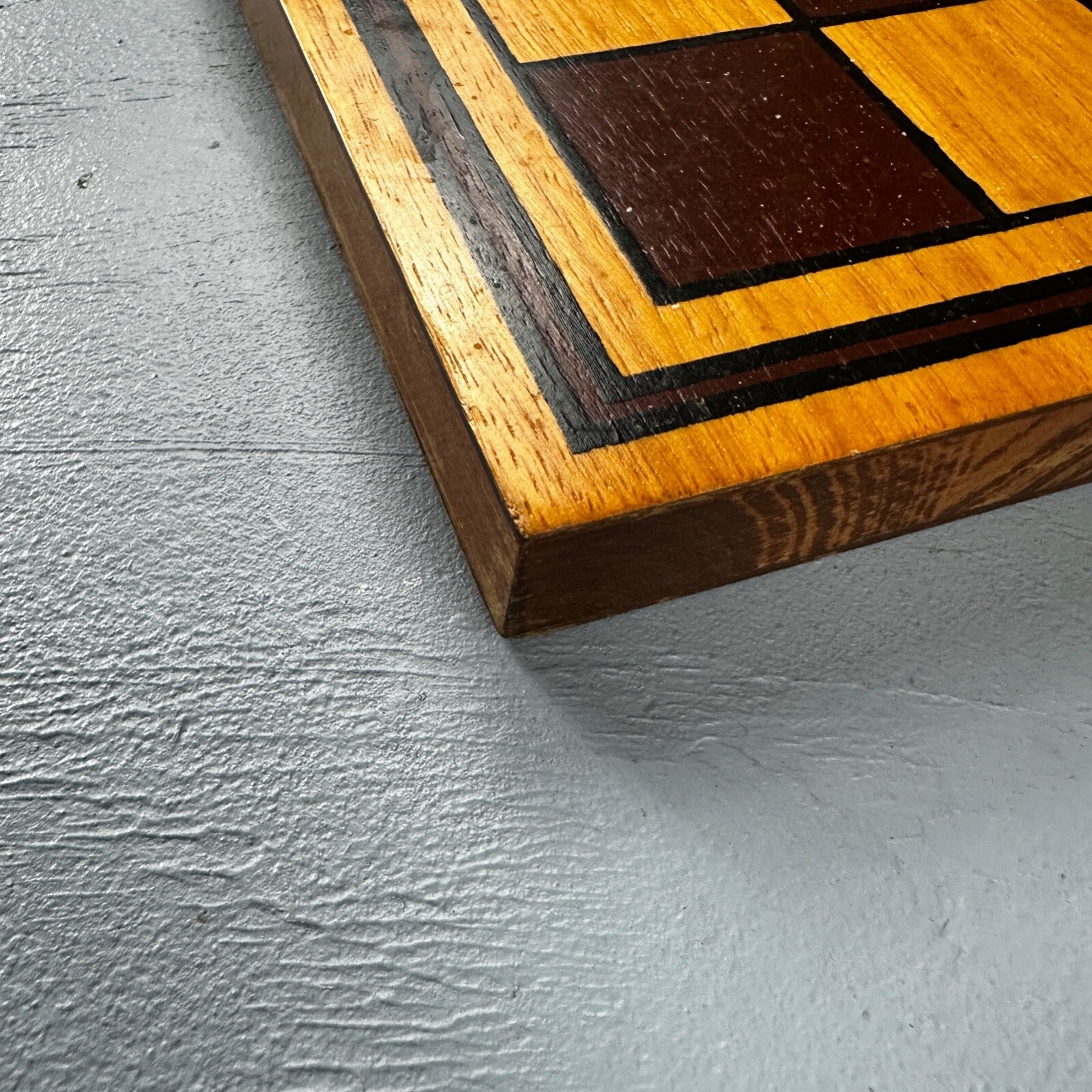 Vintage Drueke Solid Wood Large Chess Board 1960s MCM Grand Rapids 172 16"