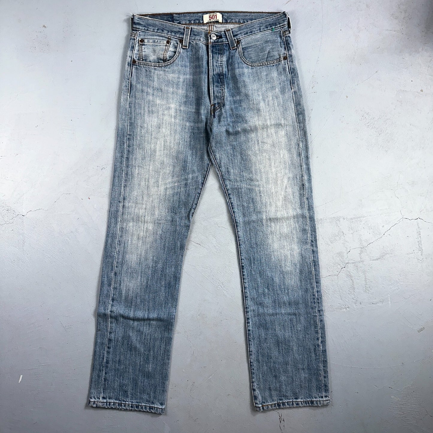 Levis 501 Vintage Y2K XX Straight Leg Jeans Blue Light Wash 34x34 Act 33x32