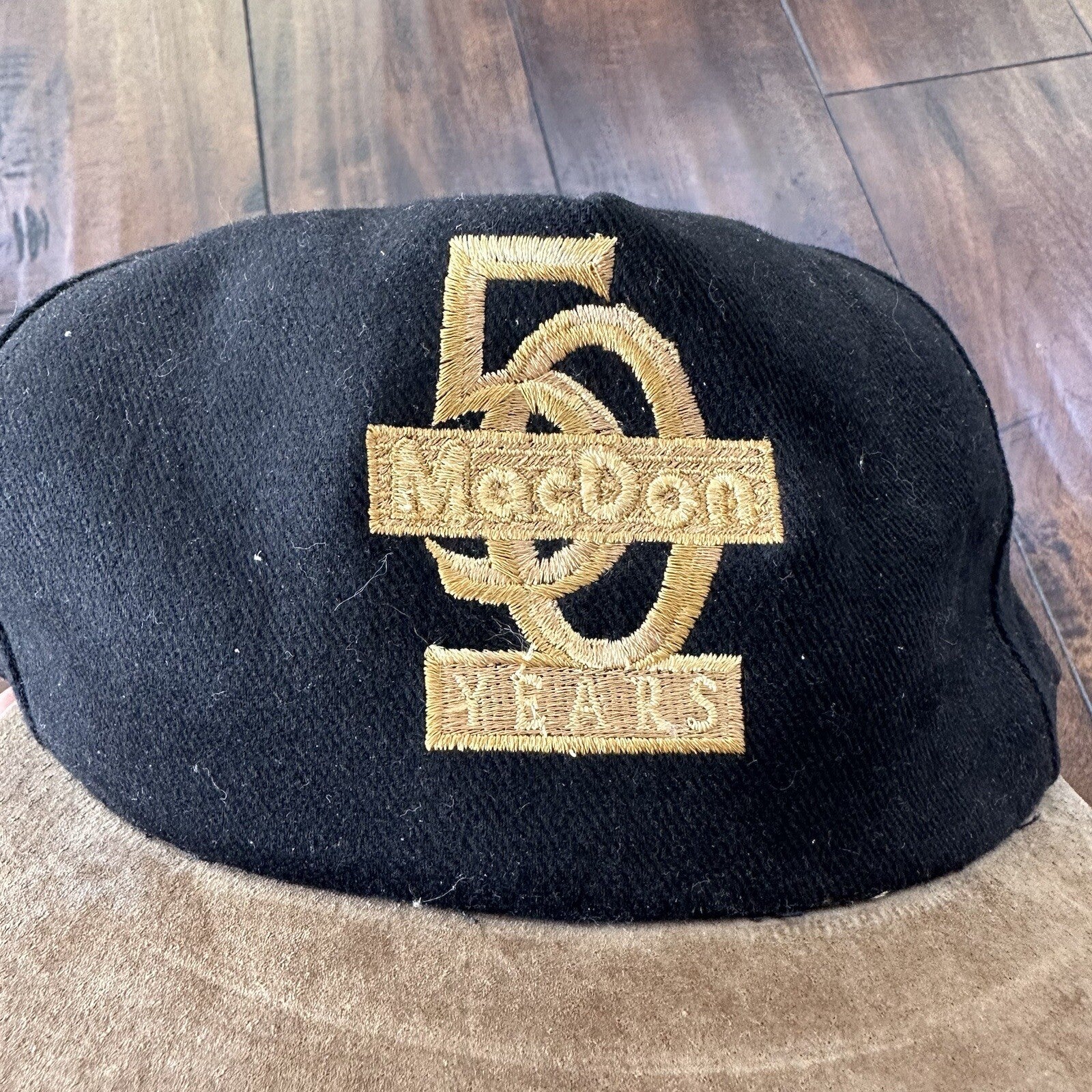 Mac Done Vintage Hat Cap Snapback Gray Bike Motorcycle Y2K Cool 90s Black 80s