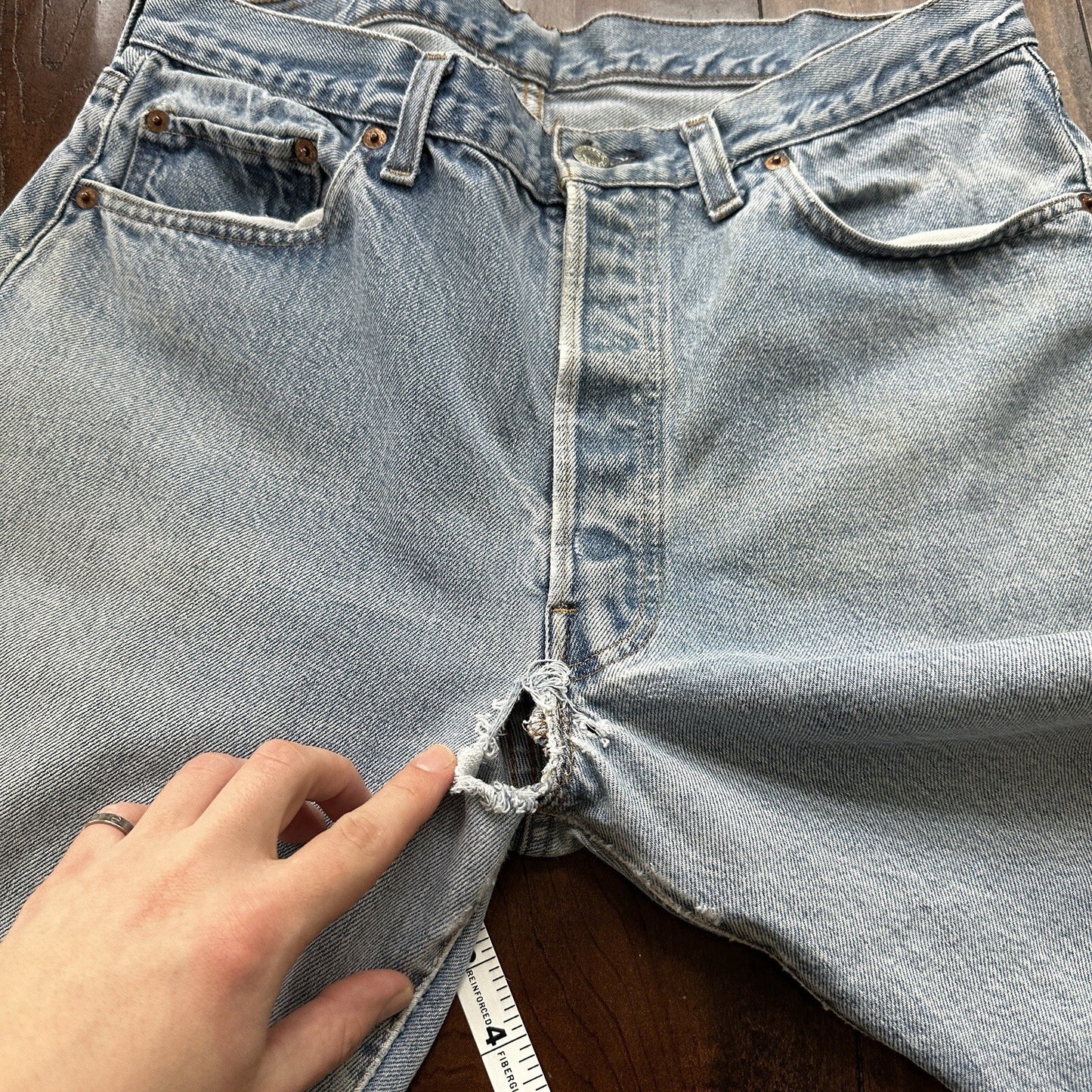 Levis Vintage 80s Redline Selvedge USA 501 XX Jeans 66 70s 36x32 Act 32x28