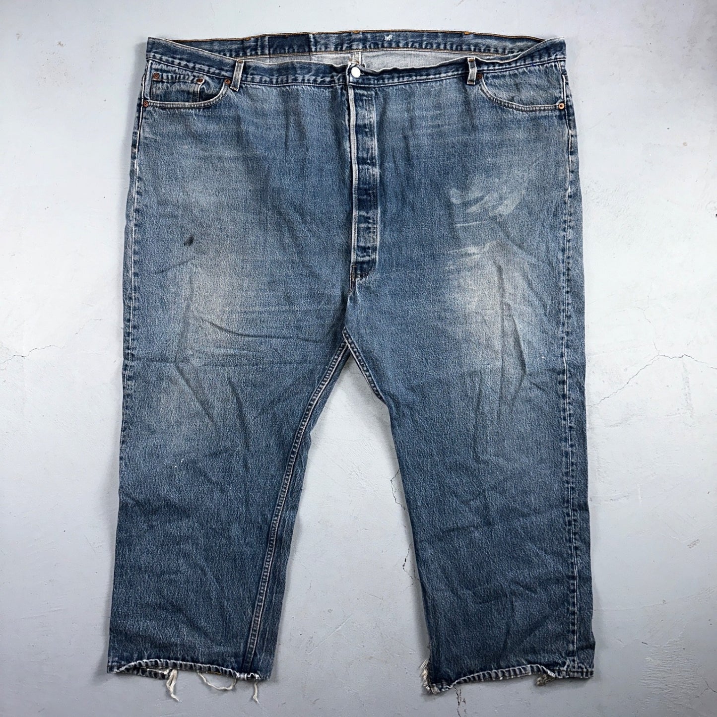 Levis 501 Vintage 90s USA XX Straight Leg Jeans Blue Light Wash 60x30 Act 56x27