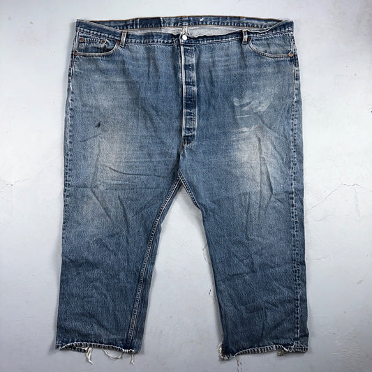 Levis 501 Vintage 90s USA XX Straight Leg Jeans Blue Light Wash 60x30 Act 56x27