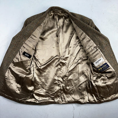 VTG Hugo Boss Alexander Scotland Wool 40 Short Sport Coat Blazer Jacket Tweed