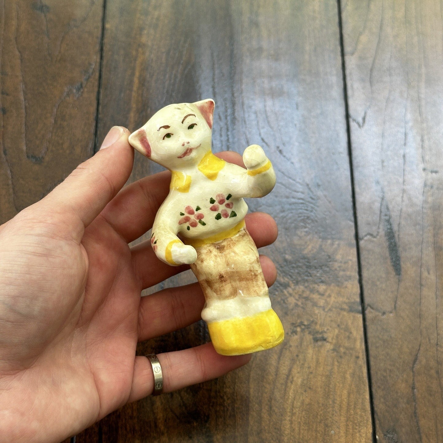 VTG Cat Salt And Pepper Shaker Anthropomorphic Japan Creepy Funny Cute SINGLE