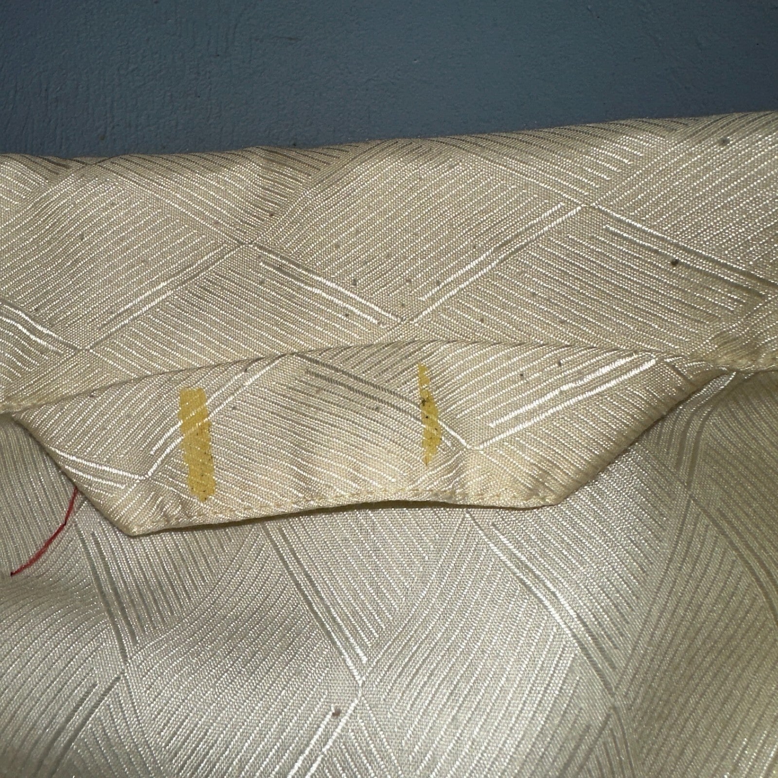 Christian Dior VTG Pajama Set Mens Cream Pants Shirt USA 90s Heavy Wear