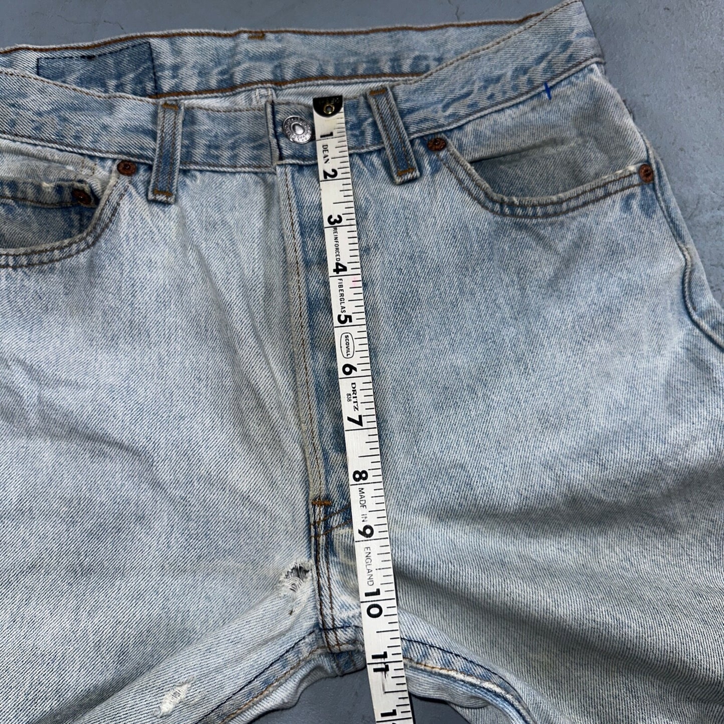 Levis 501 Vintage 90s USA XX Straight Leg Jeans Blue Light Wash 30x34 Act 28x29