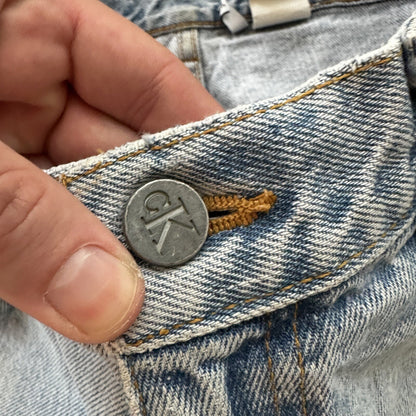 Vintage Calvin Klein Jeans Mens 34 Blue Stonewash 1990s USA 90s 31x27 Light
