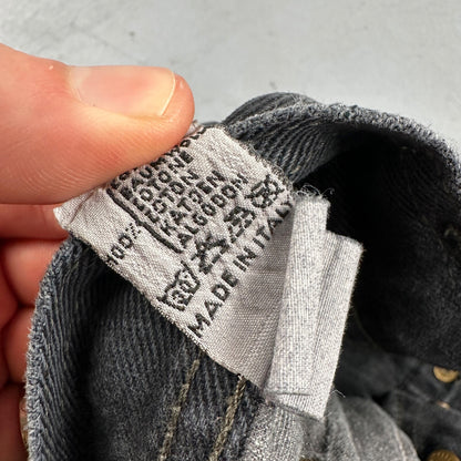 Vtg Diesel Men Saddle Relaxed Fit Black Jeans 32x33 Fits 31"  Made in Italy Y2K