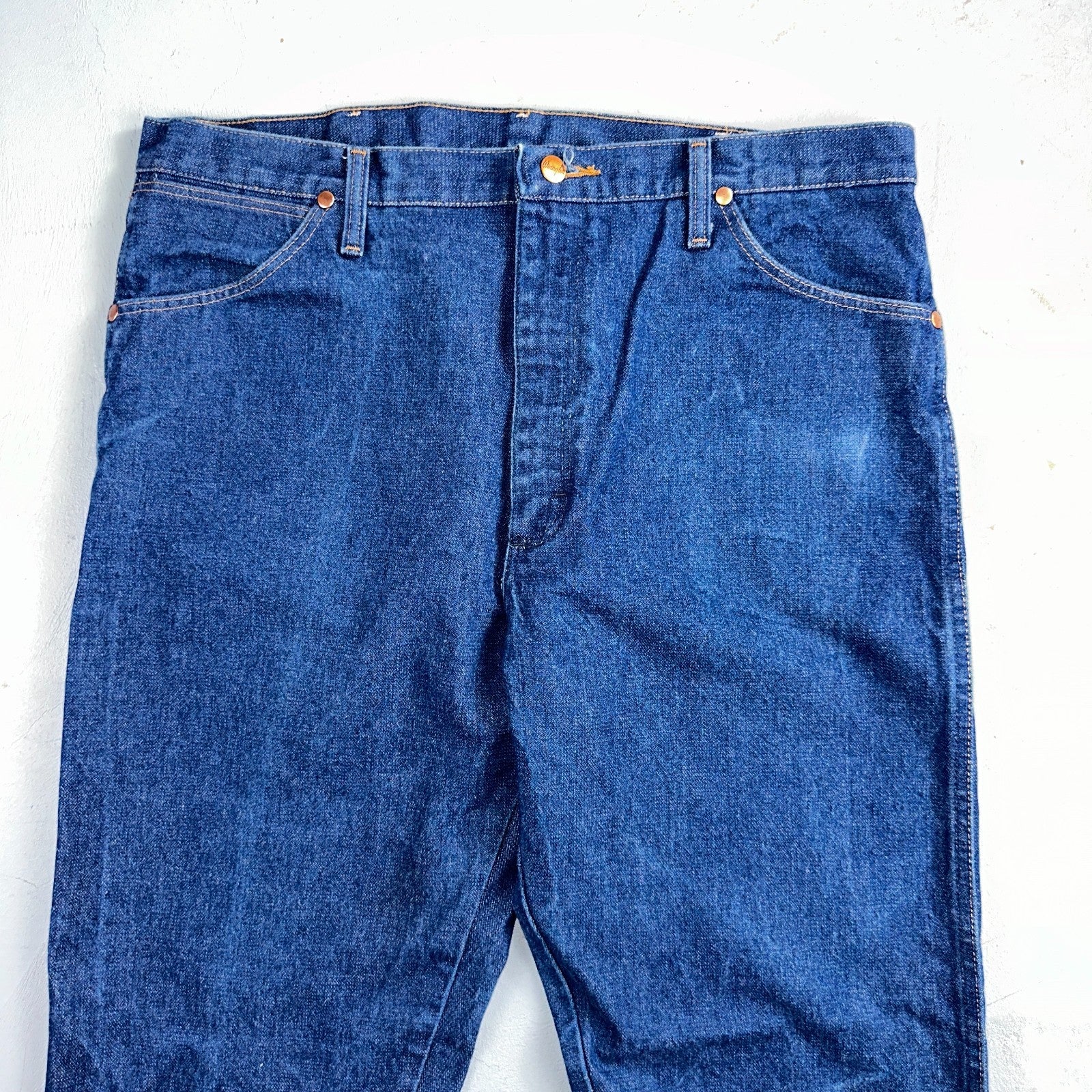 Wrangler Jeans 13MWZ Mens 36x30 Blue Cowboy Cut Vintage Denim Workwear Western