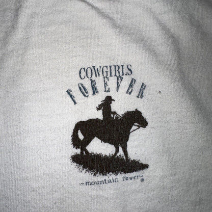 Cowgirls Forever Y2K VTG T Shirt Horses Mountain Fever Cool Country Music