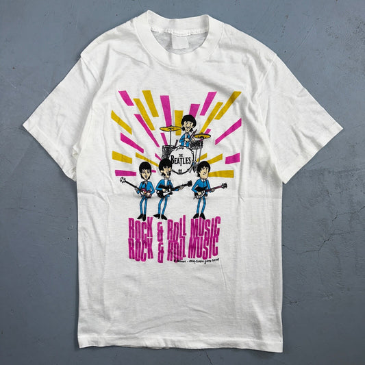 1987 Beatles Rock & Roll Music Cartoon T-Shirt Vintage Original Rockabilly 80s