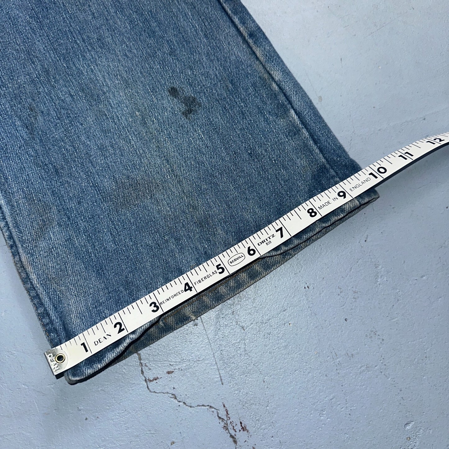 Levis 517 Vintage 80s USA Orange Tab Bootcut Flare Blue Jeans Talon Act 34x29