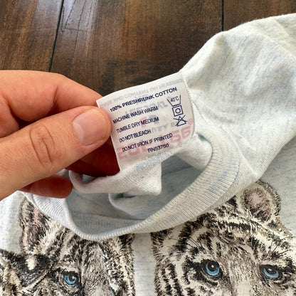 Busch Gardens White Tigers Vintage T Shirt Animals Cats Love Cute Rap Single T