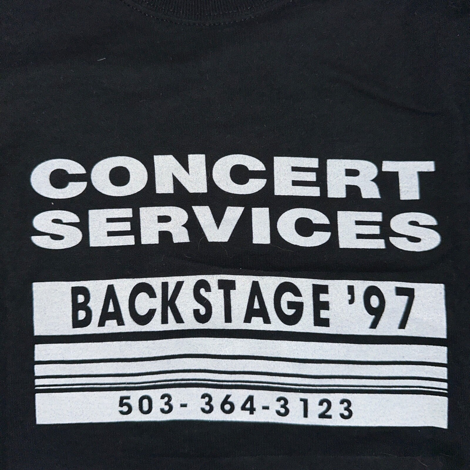 Concert Services Music Promo VTG T Shirt Band PDX Portland Oregon 90s Grunge