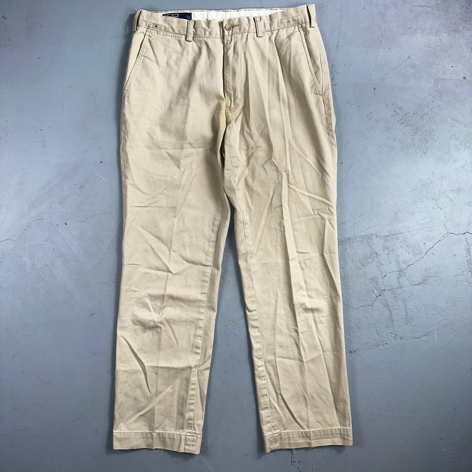 Polo Ralph Lauren Pants Mens 33x32 Suffield Chino Straight Twill Cotton Beige