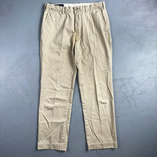 Polo Ralph Lauren Pants Mens 33x32 Suffield Chino Straight Twill Cotton Beige