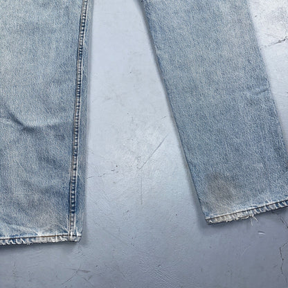 Levis 501 Vintage 90s USA XX Straight Leg Jeans Blue Light Wash 34x34 Act 32x32