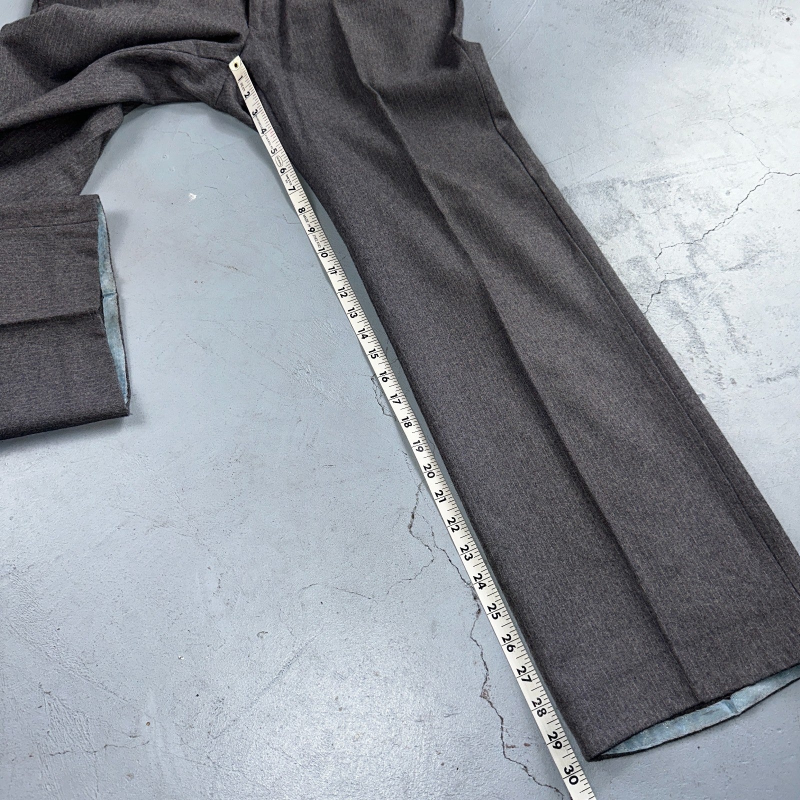 VTG Mens 2 PC Suit 41 Jacket Coat Pants Gray Rockabilly 80s Egon Von Furstenberg