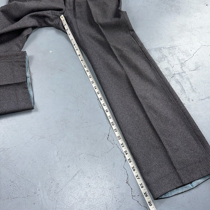 VTG Mens 2 PC Suit 41 Jacket Coat Pants Gray Rockabilly 80s Egon Von Furstenberg