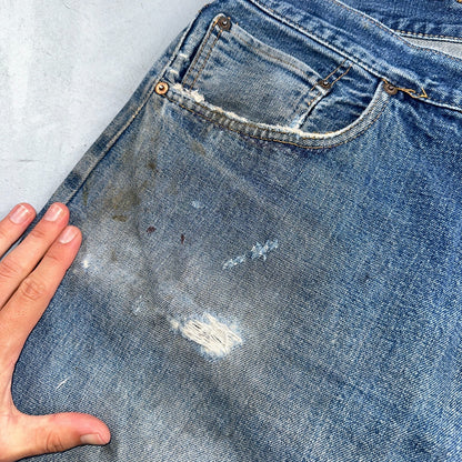 Levis 501 Vintage 70s SS Redline Selvedge USA XX Jeans Med Wash 48x30 Act 44x27