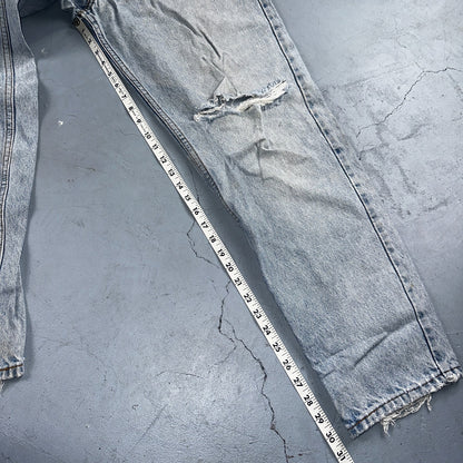 Levis 550 Vintage 90s USA Orange Tab Relaxed Blue Ligh Wash Jeans 36x32 Ac 33x30