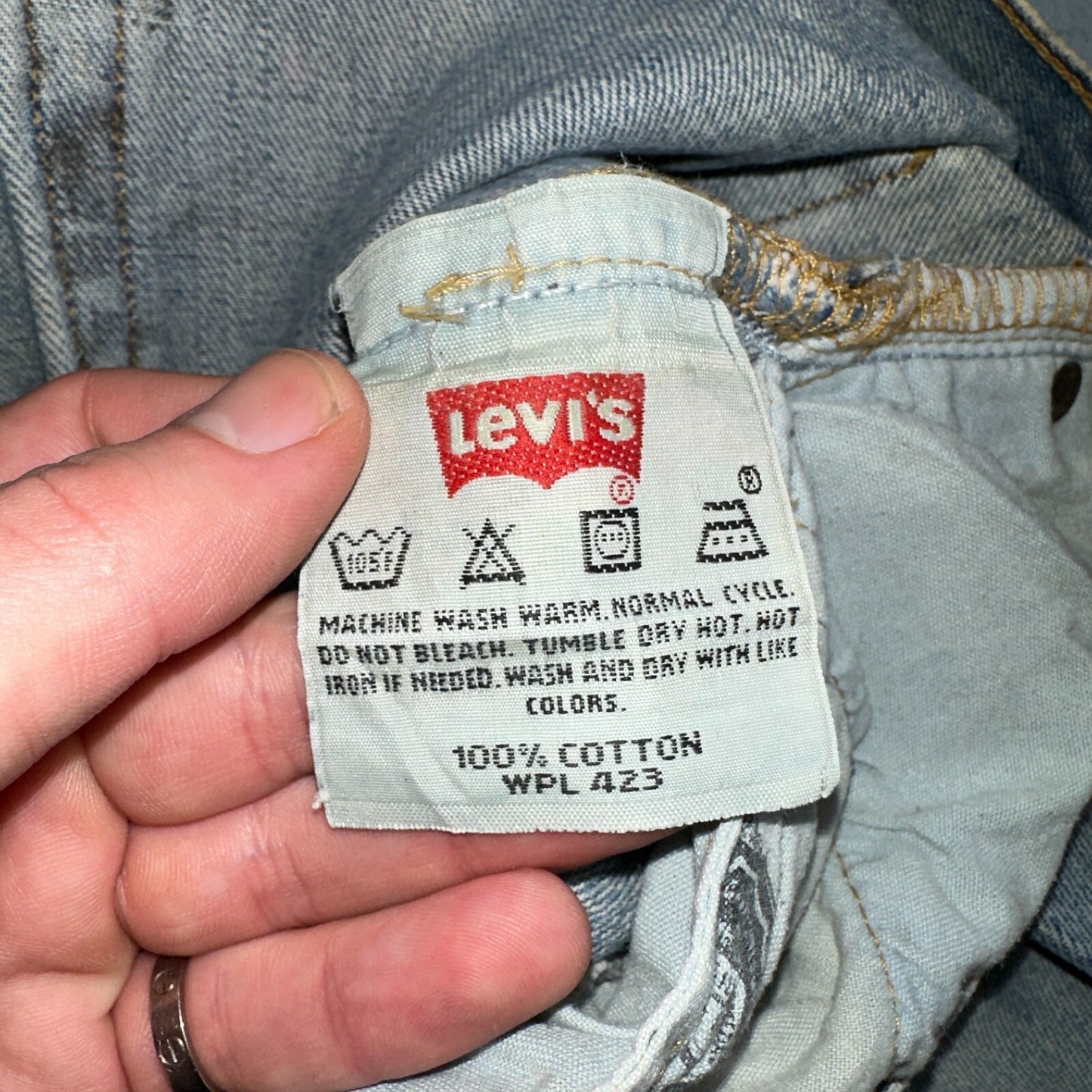 Levis 501 Vintage Y2K XX Straight Leg Jeans 90s Blue Light Wash 38x29 Act 36x27