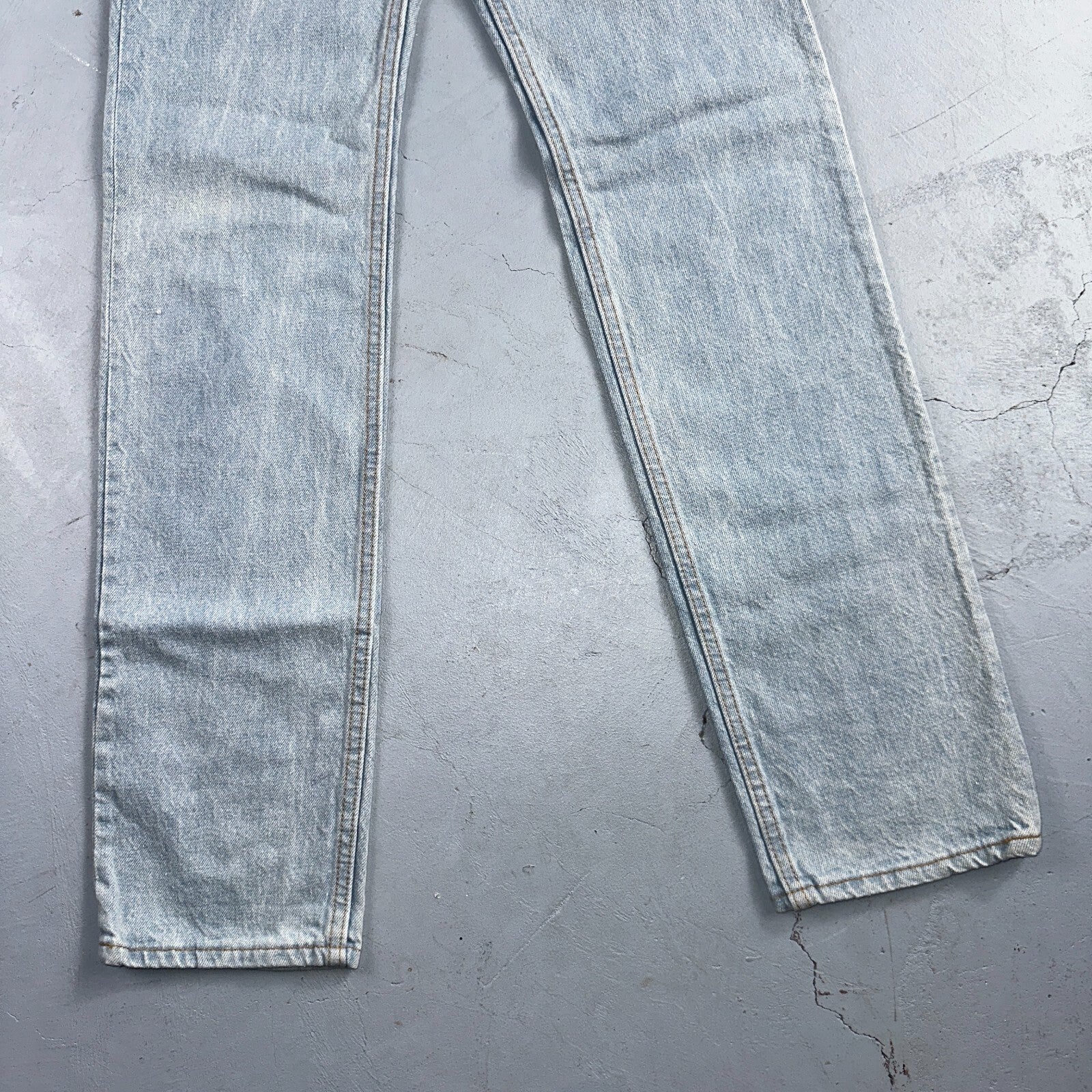 Levis 701 Vintage 90s USA XX Straight Leg Jeans Blue Light Wash 501 Rare 25x32