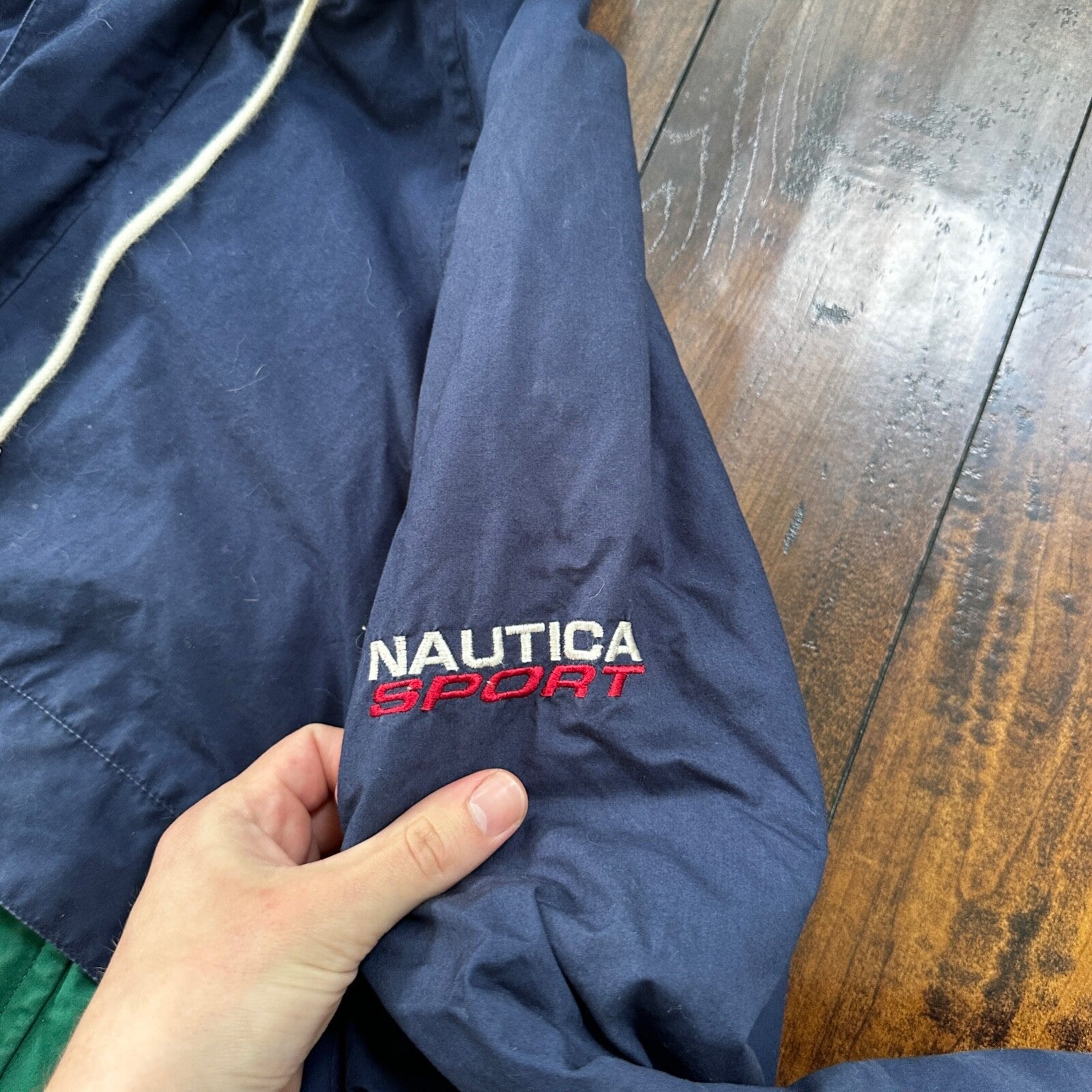 VTG Nautica Sport Racer Mens Color Block Jacket Coat M 90s Full Zip Rare