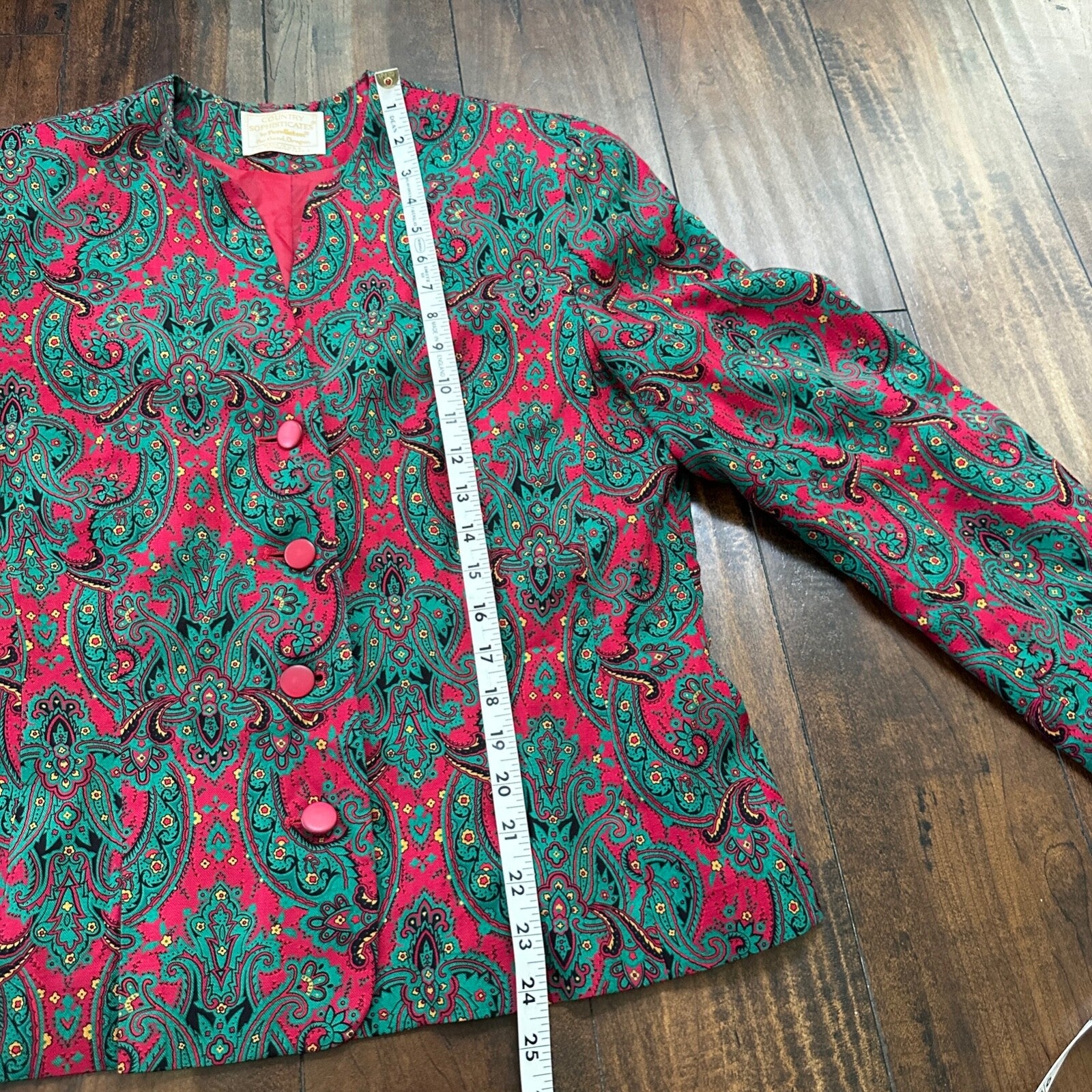 Pendleton Country Sophisticates Paisley Blouse Shirt Top Size 12 Petite Vintage