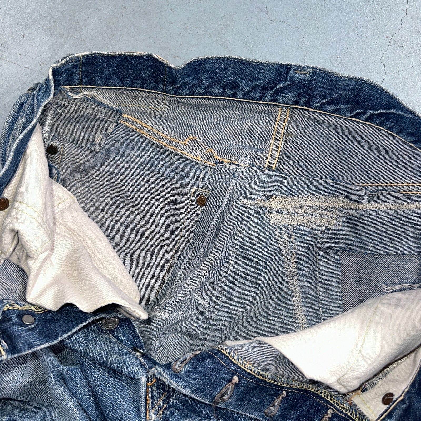 Levis 501 XX Big E Vintage 50s Redline Selvedge USA XX Reworked Jeans 29x29