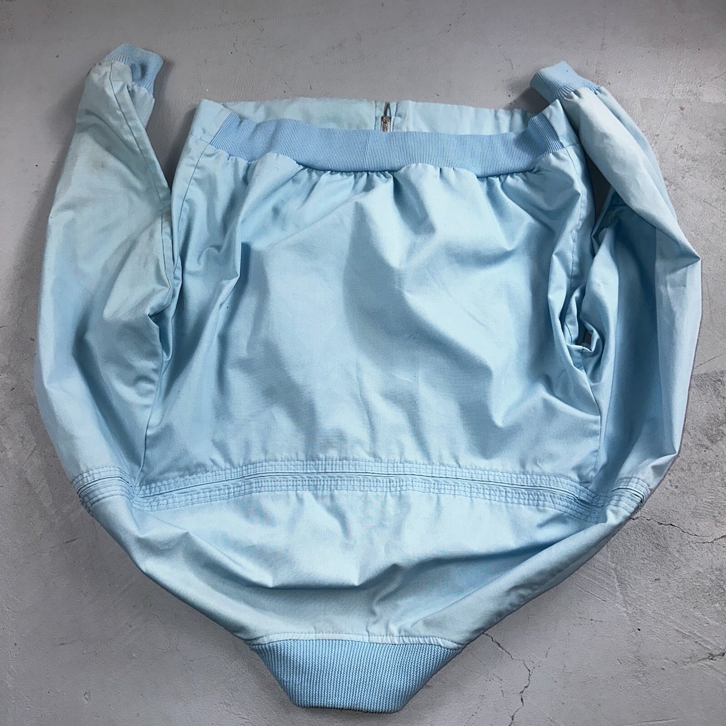 Vintage JC Penneys 70s Derby Jacket Sports USA Baby Blue Talon Bomber Large