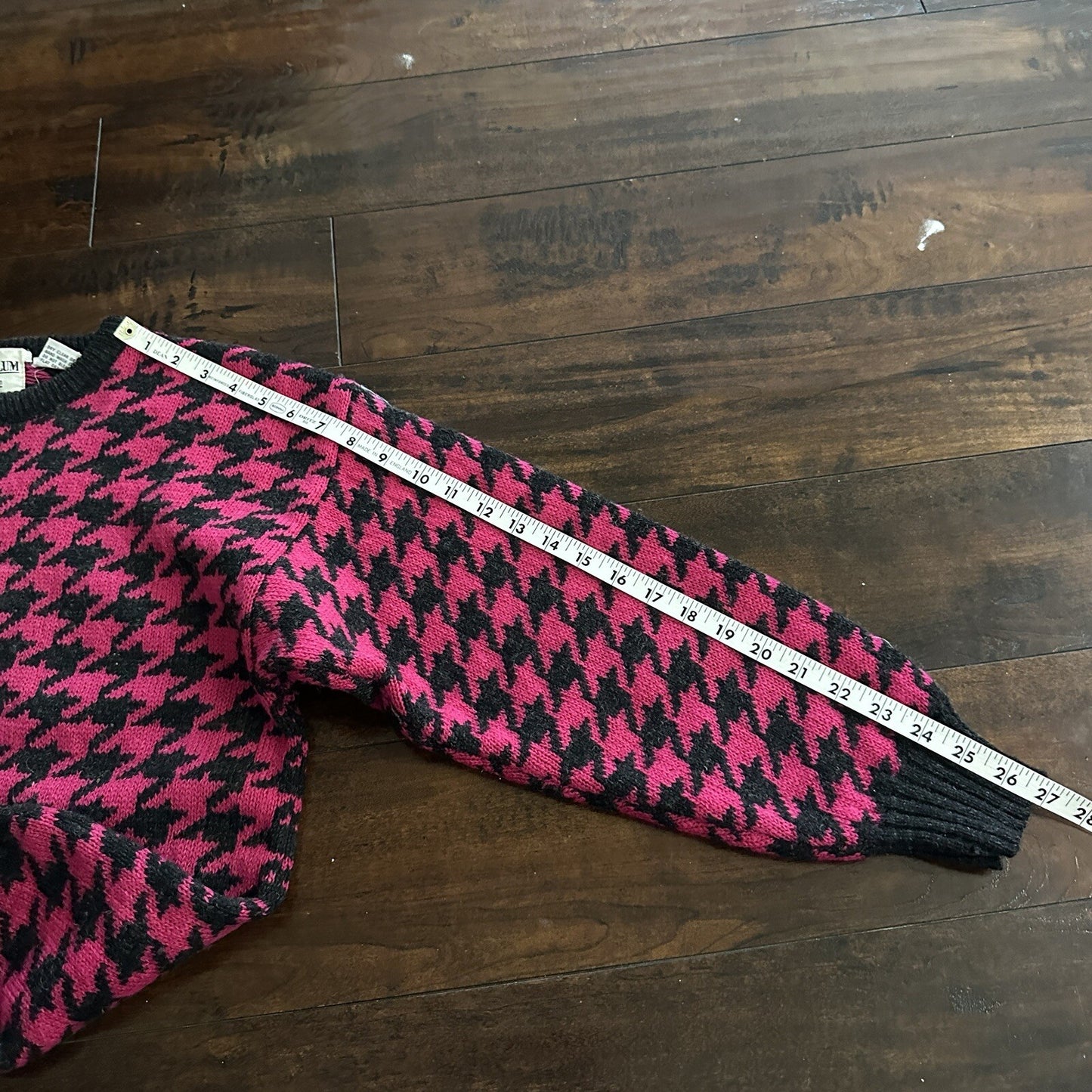 Vtg Brass Plum Nordstroms Womens Shetland Wool Aztec Knit Sweater Rockabilly 80s