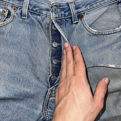 Levis 501 Vintage 90s Y2K XX Straight Leg Jeans Blue Med Wash 34x32 Act 33x31