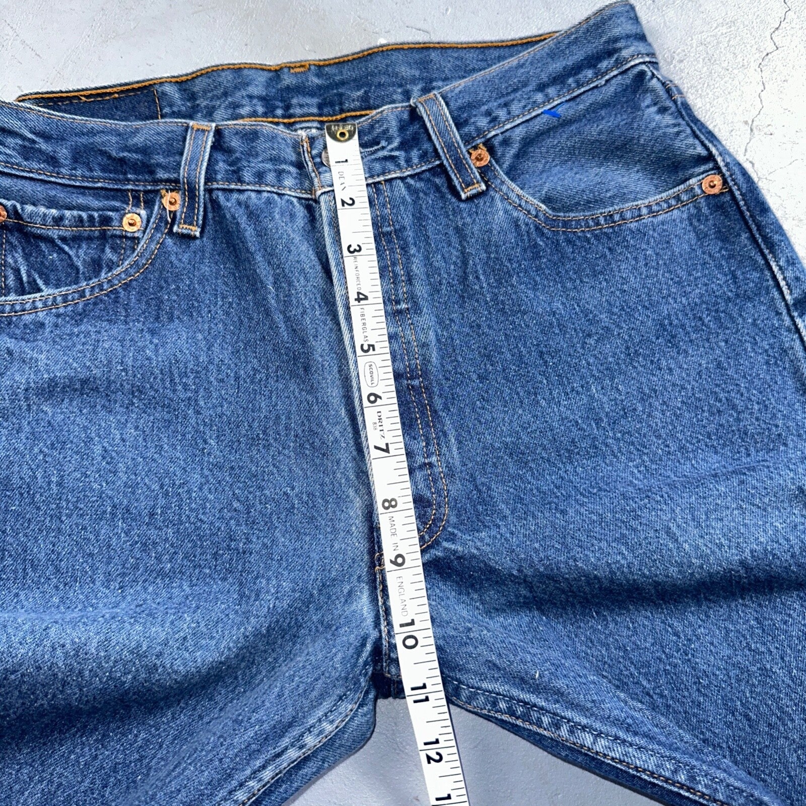 Levis 501 Vintage 90s XX Straight Leg Mexico Jeans 31x36 Dark Wash Act 29x32