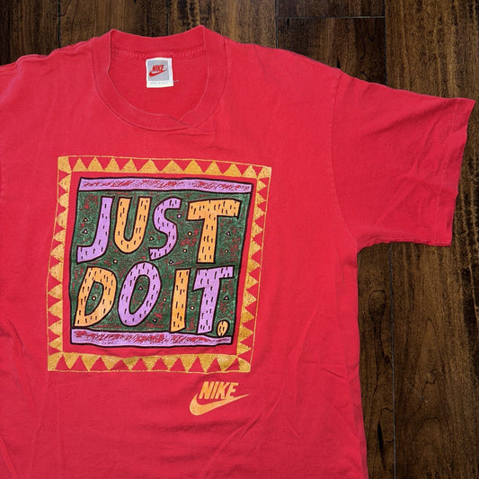 Vintage Nike T Shirt USA Rare Single Stitch Blue 90s Urban Jungle Gym JDI Tee