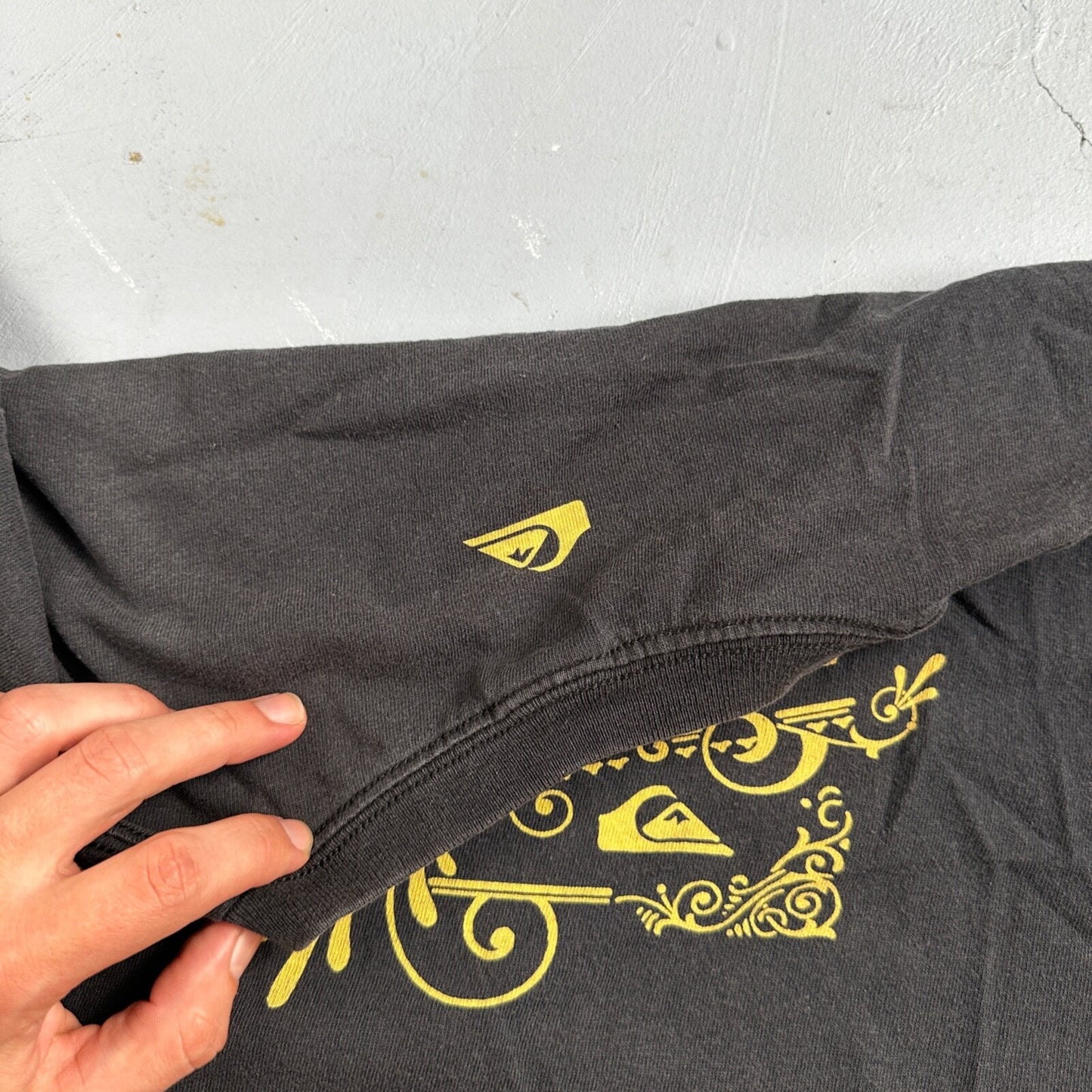 Quicksilver Y2K Basic VTG T Shirt Skater Core Skateboard Mexico Black Large