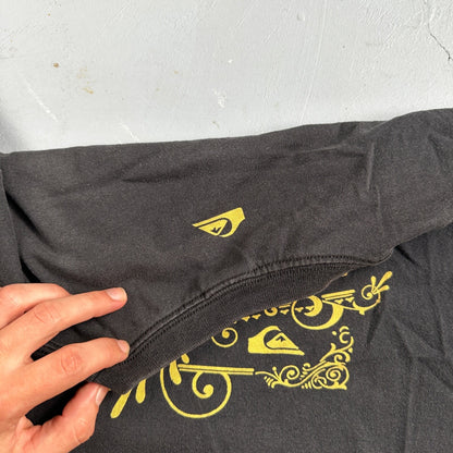 Quicksilver Y2K Basic VTG T Shirt Skater Core Skateboard Mexico Black Large