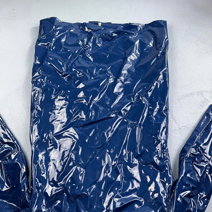 Liliput Womens Blue Trench Raincoat + Bucket Hat Polyester Rubber Vinyl 70s VTG